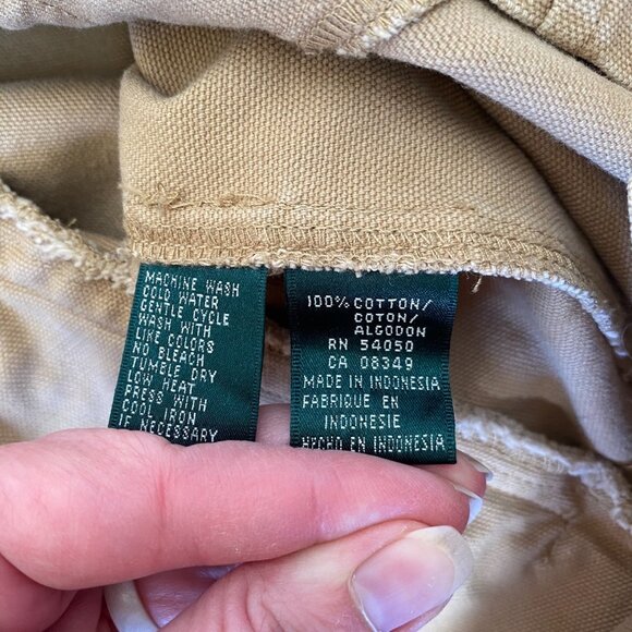 Vtg Lauren Ralph Lauren Womens Canvas Jacket Sz L Button Zip Chore Trucker 90s - Picture 11 of 14